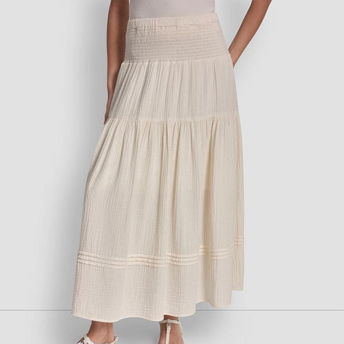 High Waisted Tiered Maxi Skirt