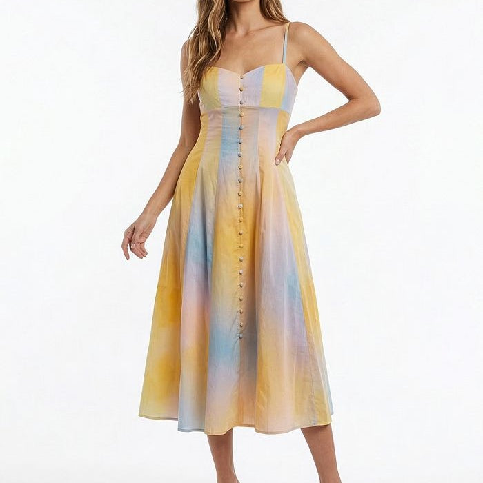 Strappy Waist Cinching Maxi Dress